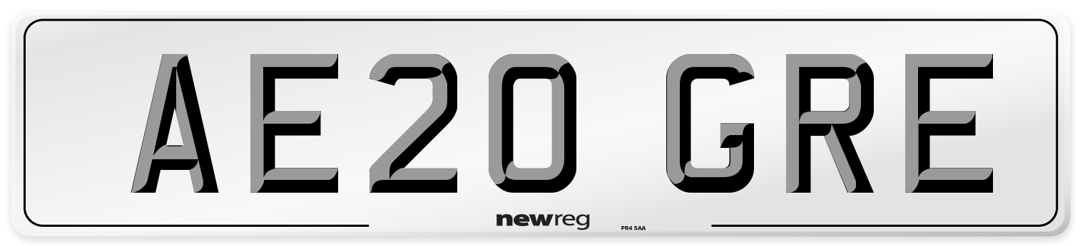 AE20 GRE Number Plate from New Reg